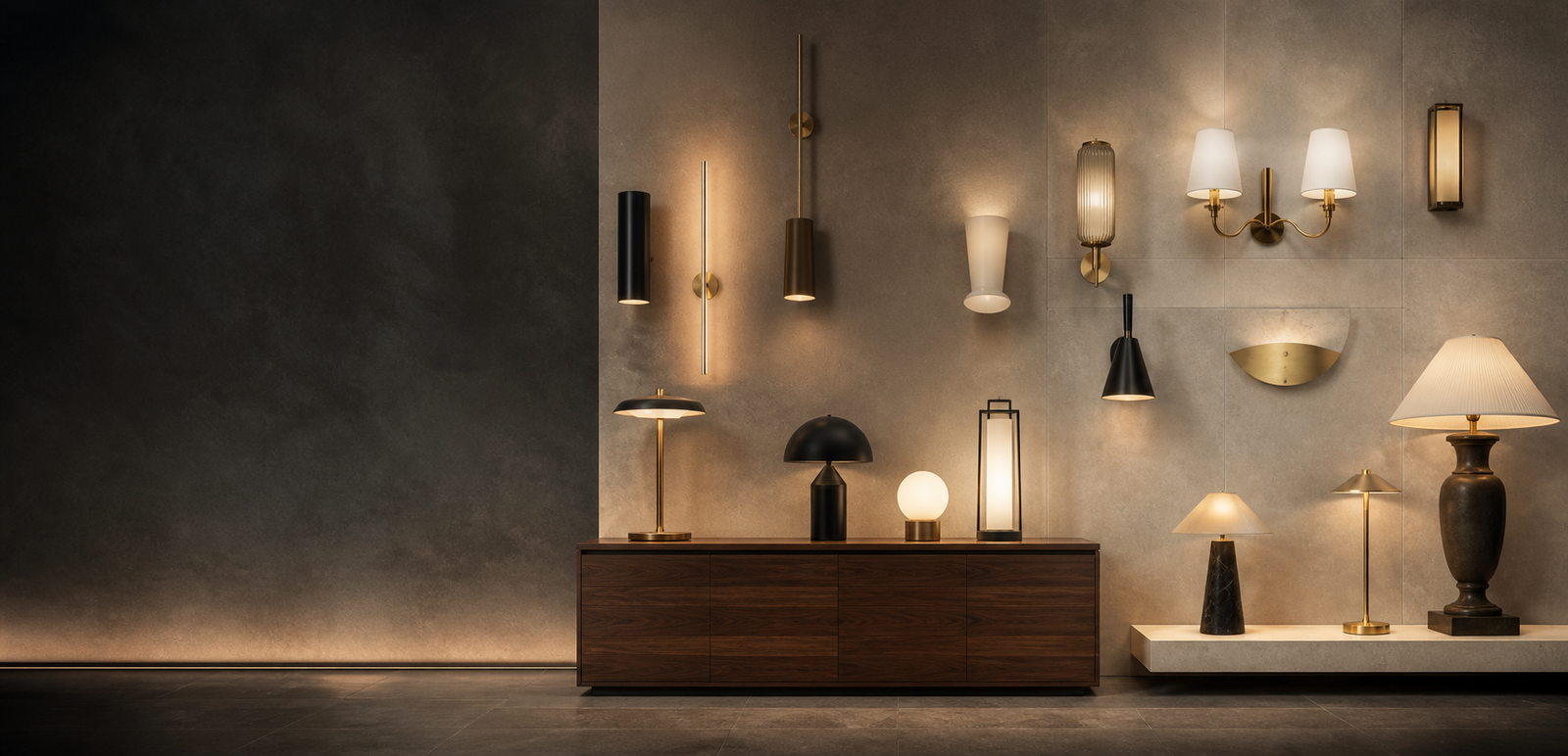 Curated lighting brand showroom